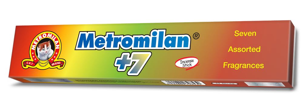 Metro Milan +7 Incense Sticks Agarbatti for Prayer 1 Pack (42 Sticks & 7 Flavour Each Pack) Free from Chemicals -Perfect for Aromatherapy, (Assorted)