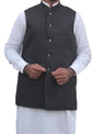 taj Men's Waist Coat Indian Men Party Wear Traditional Outfit Ethnic Grooms EID RAMADHAN WEDDING (Small)